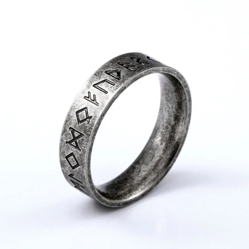Stainless Steel Nordic Runes Ring